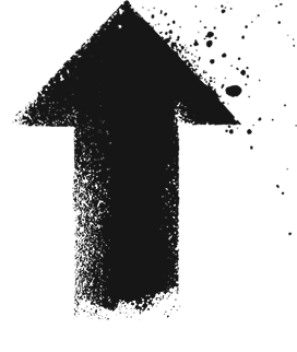 Graffiti Style Up Arrow